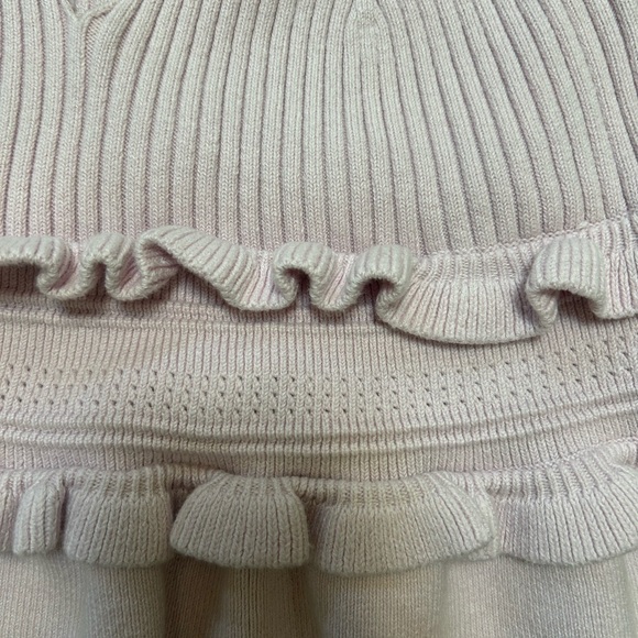 Pink Ruffled Knit Tank Top - Picture 3 of 4